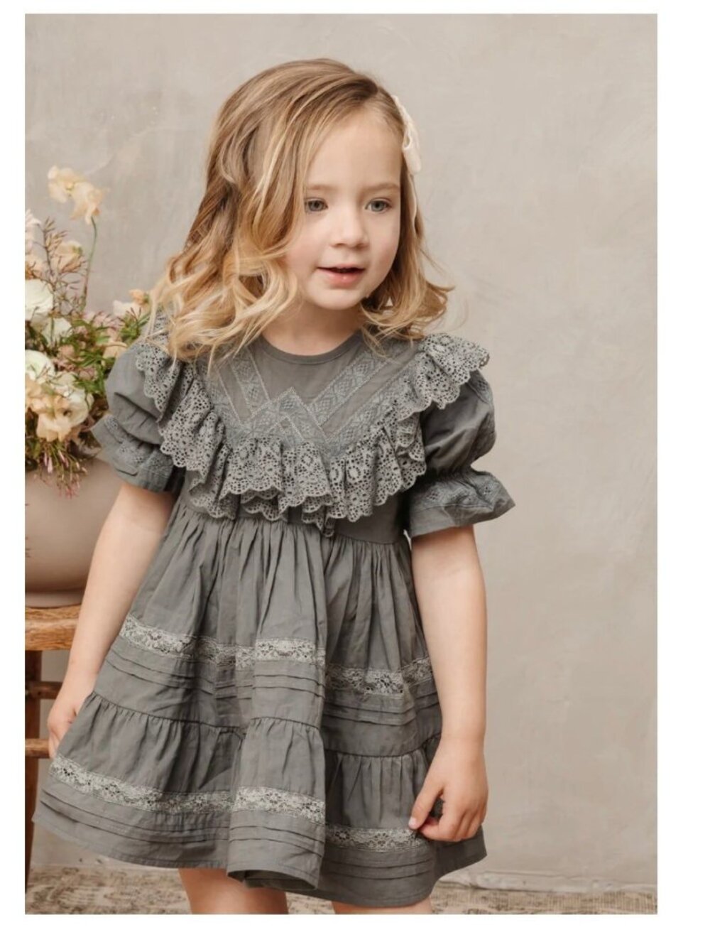 New Noralee Genevieve Dress cotton - French Blue 8y